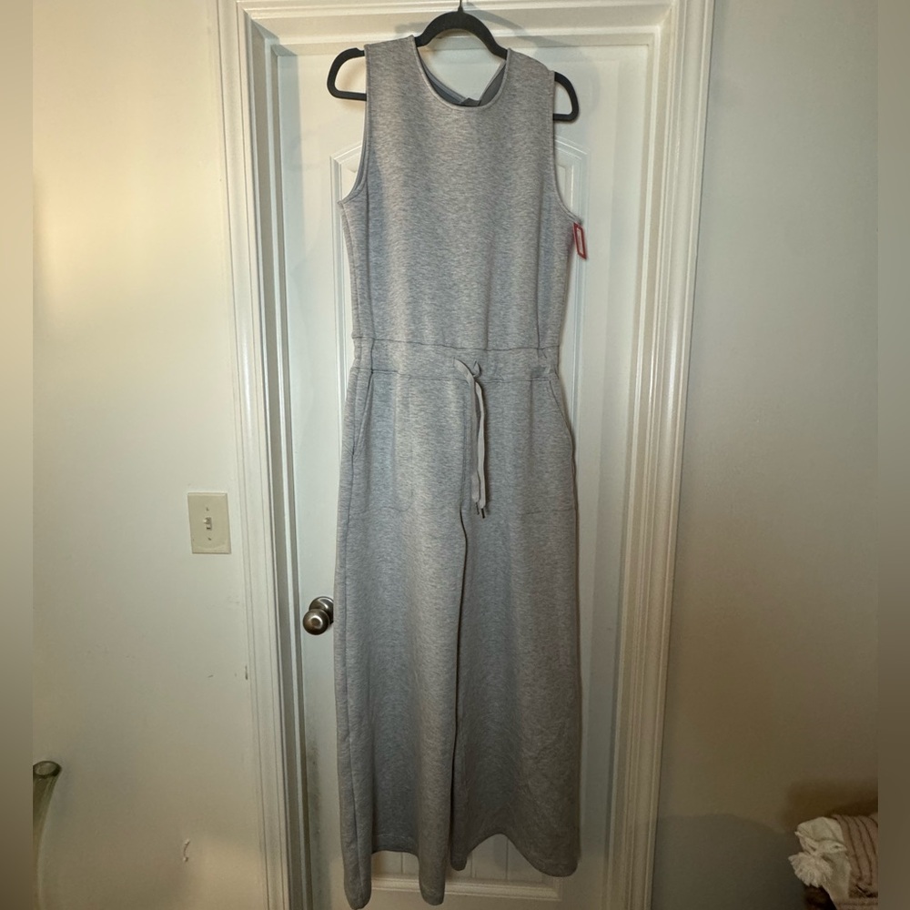 SPANX Heather Gray Sleeveless Jumpsuit